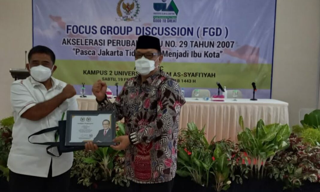 FGD Akselerasi Perubahan Undang Undang Nomor 29 Tahun 2007 Pasca Jakarta Tidak Lagi Menjadi Ibukota di Gelar Para Tokoh Betawi